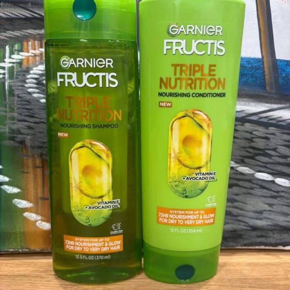 Garnier Fructis Triple Nutrition Shampoo Conditioner Set Avocado Oil